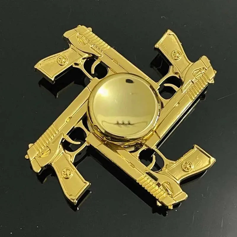 Gold Fingertip Gyro Toys(10) Creativity Hand Spinner Zinc Alloy Metal Fidget King of Glory Weapon Series Kids Stress Funny Toys