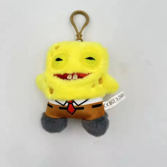 Fuggler Spongebob Squarepants Patrick Star Series Plush Toys Little Monsters Funny Ugly Monster Tooth Keychain Pendant Hot Gifts