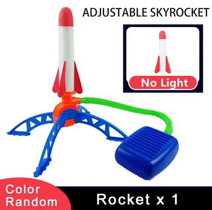Kids Toy Rocket Launcher Foot Pump Soaring Rocket Toys Child Foam Rocket & Jump Air Launch Pad Outdoor Sport Games For Children