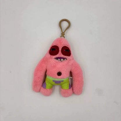 Fuggler Spongebob Squarepants Patrick Star Series Plush Toys Little Monsters Funny Ugly Monster Tooth Keychain Pendant Hot Gifts