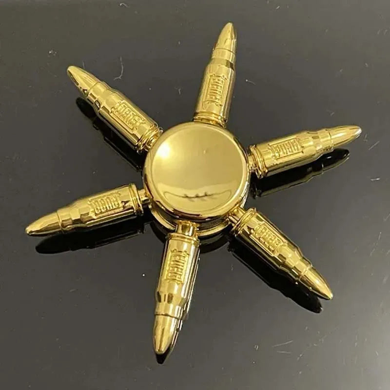 Gold Fingertip Gyro Toys(10) Creativity Hand Spinner Zinc Alloy Metal Fidget King of Glory Weapon Series Kids Stress Funny Toys